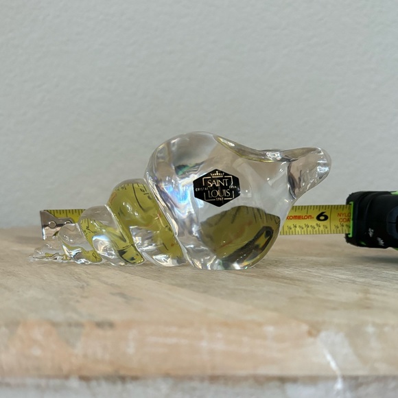 Vintage Saint Louis France Crystal Shell Paperweight - Picture 3 of 10